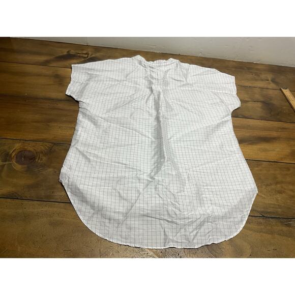 Eileen Fisher 100% Silk Check Mandarin Collar Size XXS - Picture 10 of 10